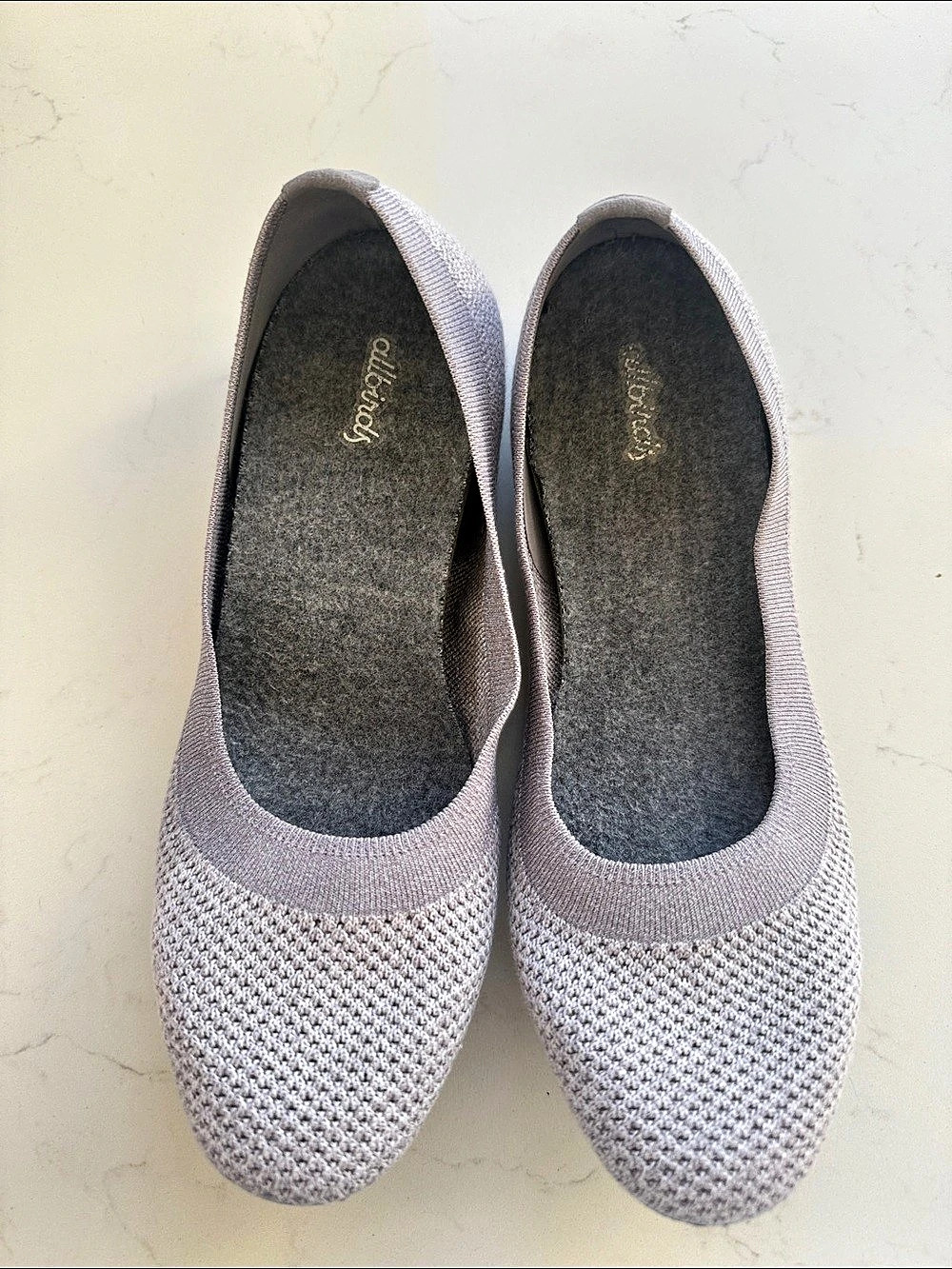All birds Knit Ballet Flats in Gray US 10